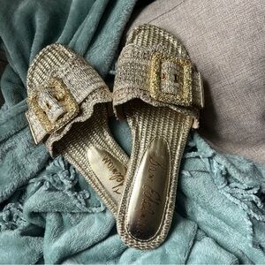 Sam Edelman Gold Slide Sandals